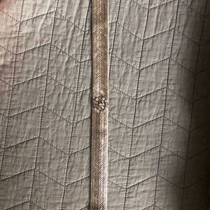 BHLDN grosgrain ribbon bridal belt with beading and rhinestone detailing.